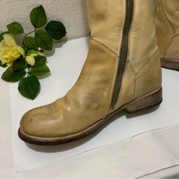 Bed Stu Womens Manchester Distressed Leather Tan Rustic boots sz 9 - Picture 14 of 16